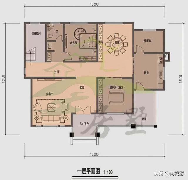 兩層歐式獨棟別墅設計圖，豪華又不俗氣，建在村里想低調都難。