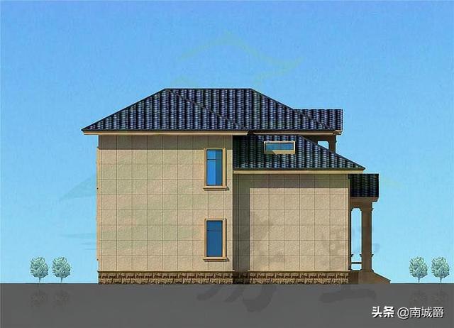 兩層歐式獨棟別墅設計圖，豪華又不俗氣，建在村里想低調都難。