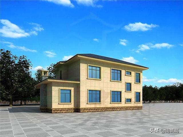 兩層歐式獨棟別墅設計圖，豪華又不俗氣，建在村里想低調都難。