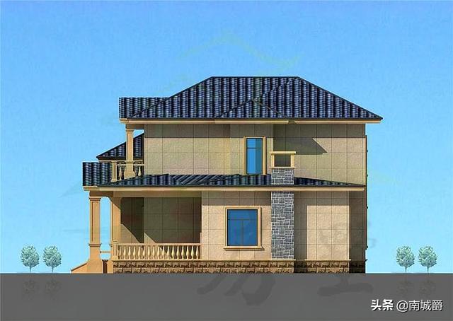 兩層歐式獨棟別墅設計圖，豪華又不俗氣，建在村里想低調都難。