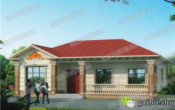 占地150平一層別墅設(shè)計圖，帶走廊，經(jīng)典簡單，15萬以內(nèi)。