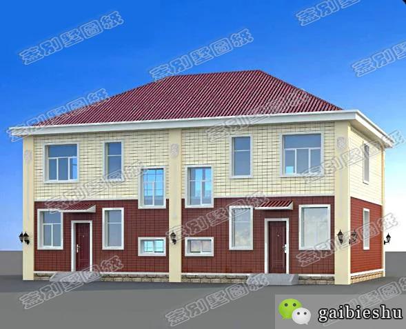 二層兄弟雙拼別墅設(shè)計圖，建造這樣的戶型，幾十年不過時，實用耐看。