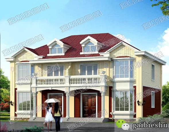 二層兄弟雙拼別墅設(shè)計圖，建造這樣的戶型，幾十年不過時，實用耐看。