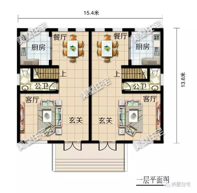 占地188平的三層雙拼別墅設計圖，經濟實用，十里八鄉(xiāng)都來夸。
