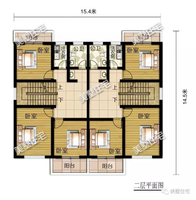占地188平的三層雙拼別墅設計圖，經濟實用，十里八鄉(xiāng)都來夸。