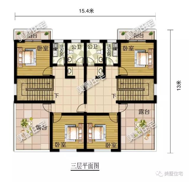 占地188平的三層雙拼別墅設計圖，經濟實用，十里八鄉(xiāng)都來夸。
