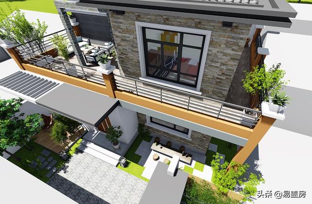 10.8m×12.4m現(xiàn)代二層別墅設(shè)計(jì)圖，舒服老人房農(nóng)村鄉(xiāng)親都羨慕