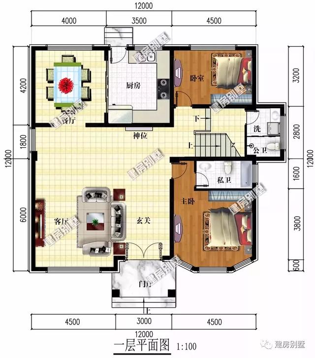 兩套面寬都是12×12米的三層農(nóng)村別墅，建房子建的就是喜慶，住進(jìn)去旺全家