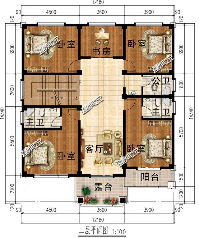 二層中式小別墅，左右對稱，美感十足，惹人喜愛，一棟就是大大的生活享受。