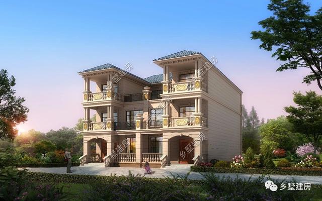 14.9X16.8米雙拼三層別墅設(shè)計(jì)圖，兄弟姐妹住在一起其樂(lè)融融。