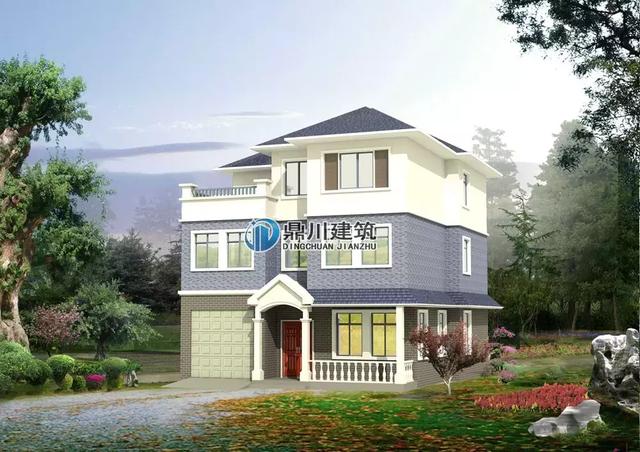 26萬(wàn)以?xún)?nèi)三層別墅設(shè)計(jì)圖，帶車(chē)庫(kù)和開(kāi)放式廚房設(shè)計(jì)，實(shí)拍效果沉穩(wěn)大氣。