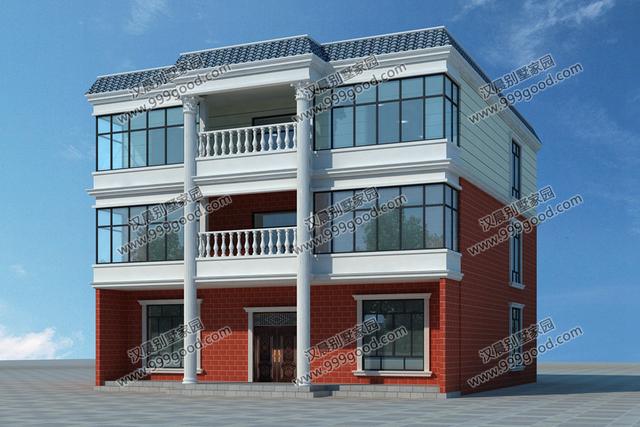 3款平屋頂設(shè)計的三層別墅設(shè)計圖，漂亮實用還洋氣，第1棟帶地下室。