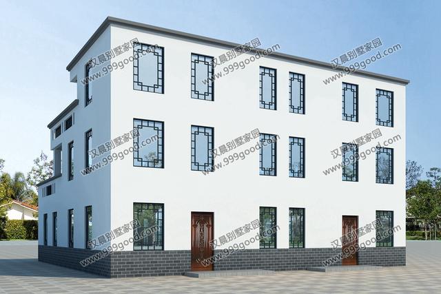 3款平屋頂設(shè)計的三層別墅設(shè)計圖，漂亮實用還洋氣，第1棟帶地下室。