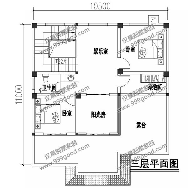 3款平屋頂設(shè)計的三層別墅設(shè)計圖，漂亮實用還洋氣，第1棟帶地下室。