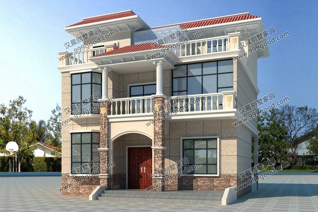 3款平屋頂設(shè)計的三層別墅設(shè)計圖，漂亮實用還洋氣，第1棟帶地下室。