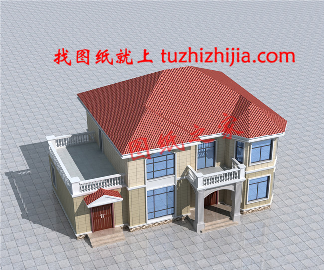 180平米農(nóng)村二層小別墅設計圖，外觀漂亮，帶露臺