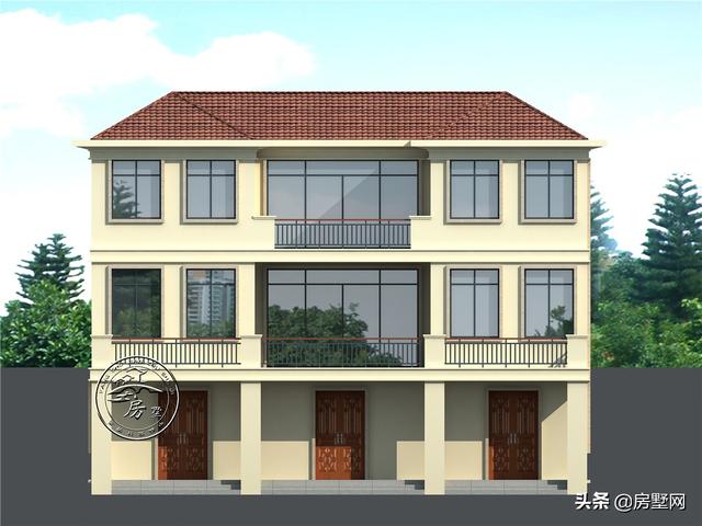 三層簡歐別墅設計圖，處在低洼地段，看看業(yè)主是如何解決的。