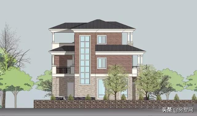 帶雙車庫的新式三層別墅設(shè)計圖，秀雅大方不失大氣?。