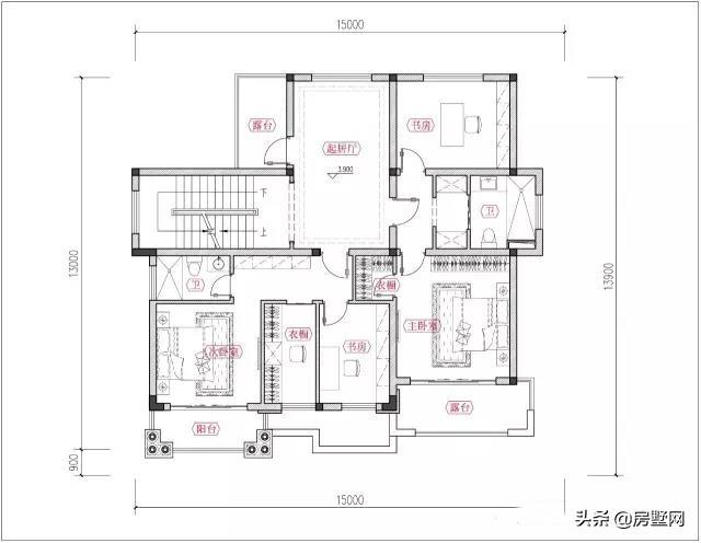 帶雙車庫的新式三層別墅設(shè)計圖，秀雅大方不失大氣?。