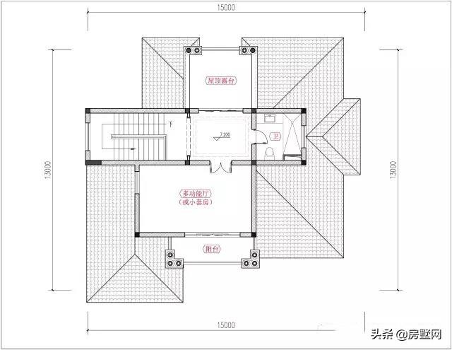 帶雙車庫的新式三層別墅設(shè)計圖，秀雅大方不失大氣?。