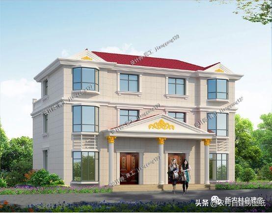 3款兄弟雙拼別墅設計圖，建成之后可以說是村里首屈一指的大氣。