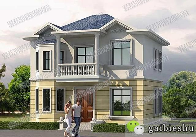 占地75平米的經(jīng)典歐式二層別墅，樸素典雅，主體造價(jià)15萬(wàn)。