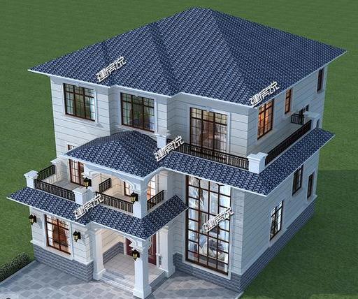 三層新中式別墅，蓋在山腳下，與農(nóng)村的自然古樸相融，村里人都來串門。