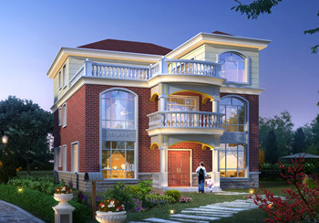 簡(jiǎn)單漂亮實(shí)用的三層自建房設(shè)計(jì)圖，帶露臺(tái)，占地170平方米