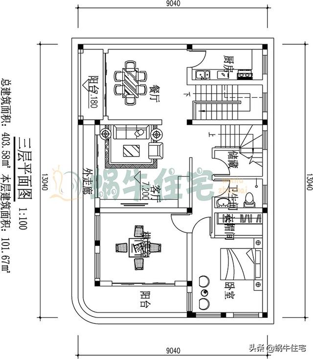 四層豪華別墅設(shè)計(jì)圖，西班牙風(fēng)格，帶商鋪可做生意，讓的生活錦上添花