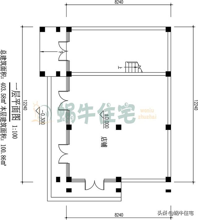 四層豪華別墅設(shè)計(jì)圖，西班牙風(fēng)格，帶商鋪可做生意，讓的生活錦上添花