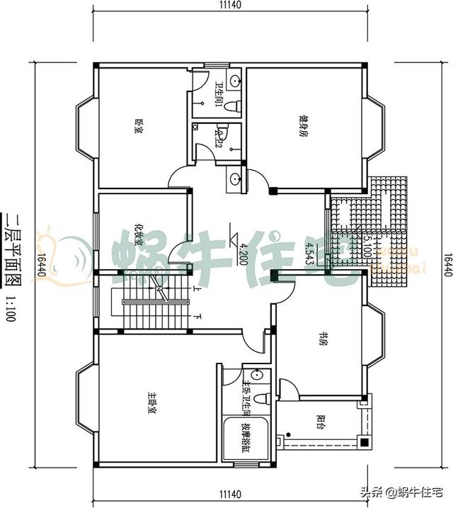 簡歐三層農(nóng)村別墅設(shè)計(jì)圖，簡潔大方，坡屋頂設(shè)計(jì)，功能分區(qū)合理，最適合老百姓的自建房