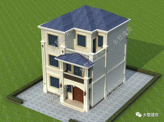 占地90平的三層歐式別墅設(shè)計(jì)圖，色調(diào)溫暖又素雅，南北通透，小宅基地的福音！