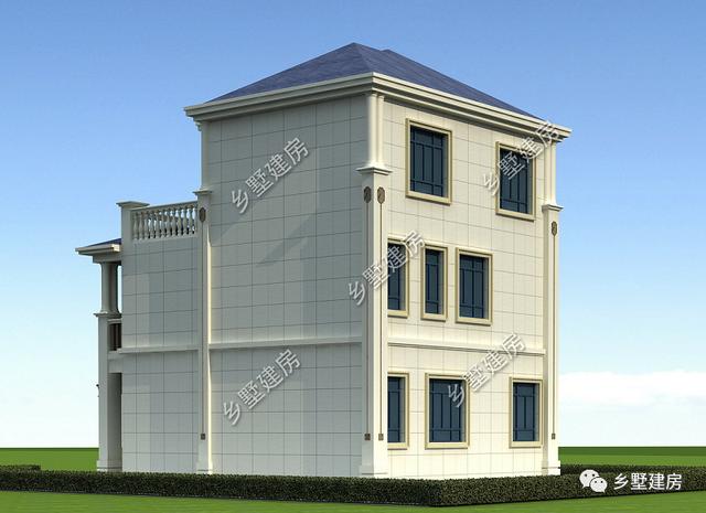 占地90平的三層歐式別墅設(shè)計(jì)圖，色調(diào)溫暖又素雅，南北通透，小宅基地的福音！