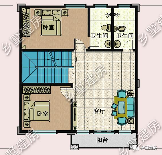 占地90平的三層歐式別墅設(shè)計(jì)圖，色調(diào)溫暖又素雅，南北通透，小宅基地的福音！