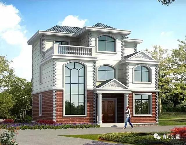 占地120平三層小別墅設(shè)計(jì)圖，美觀大氣，帶堂屋大露臺(tái)，經(jīng)濟(jì)實(shí)用。