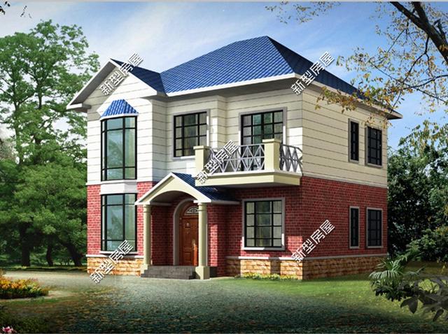 5棟二層歐式小洋樓，簡單大方，經(jīng)濟(jì)適用，造價(jià)20萬左右。