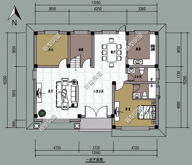 5棟二層歐式小洋樓，簡單大方，經(jīng)濟(jì)適用，造價(jià)20萬左右。