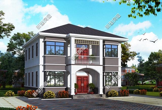 5棟二層歐式小洋樓，簡單大方，經(jīng)濟(jì)適用，造價(jià)20萬左右。