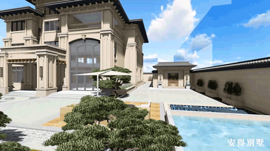 經(jīng)典耐看的三層歐式別墅設(shè)計(jì)圖，寬敞大氣，帶庭院、大客廳、大車庫(kù)、大露臺(tái)，臥室套房。