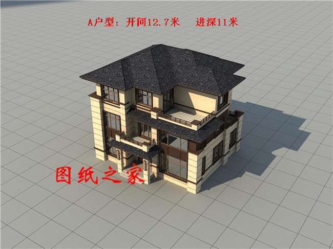 精選五套人氣頗高的三層中式別墅，五種戶型，五種尺寸