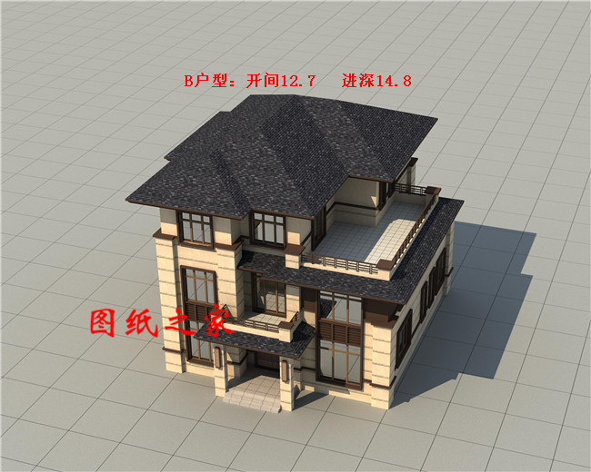 精選五套人氣頗高的三層中式別墅，五種戶型，五種尺寸