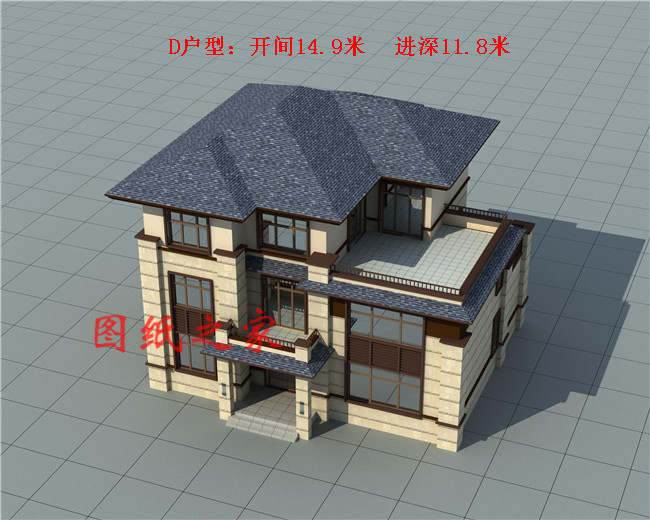 精選五套人氣頗高的三層中式別墅，五種戶型，五種尺寸