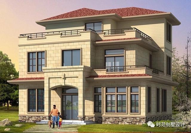 帶地下室的三層歐式別墅設(shè)計(jì)圖，高貴典雅，完美生活。