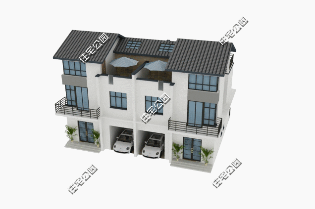 兩兄弟合建三層新中式雙拼別墅設計圖，端莊素雅在，造價65萬。