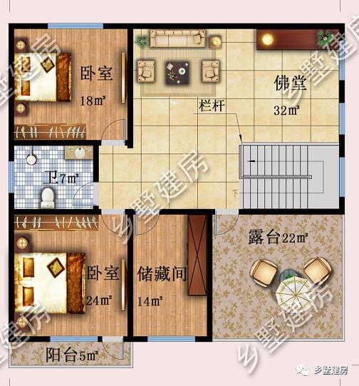 12.5X18.1米三層新中式別墅設(shè)計(jì)圖，帶庭院，經(jīng)典耐看！