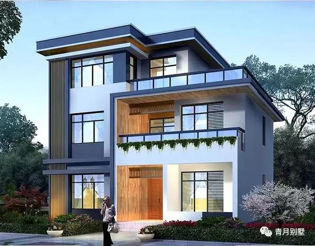 現(xiàn)代三層小別墅，占地130平米，外觀時尚美觀，適合農(nóng)村自建