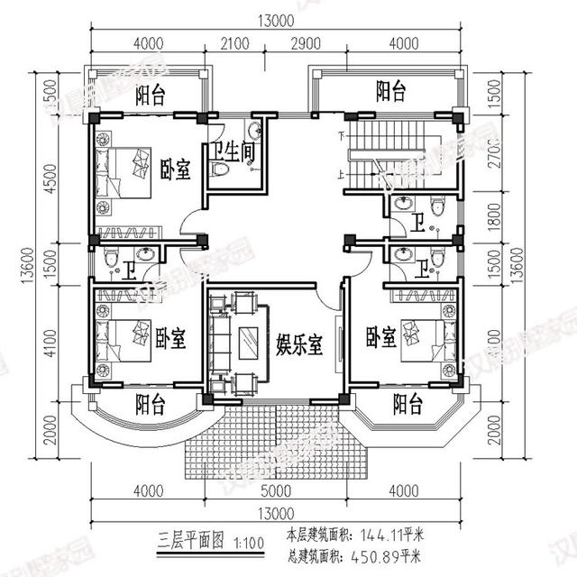 48萬在農(nóng)村蓋這么洋氣的三層別墅設(shè)計(jì)圖，從細(xì)節(jié)上講究檔次，棒極了。