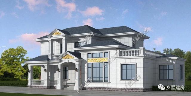 造價(jià)經(jīng)濟(jì)，施工簡(jiǎn)單的二層小別墅戶型，屋頂錯(cuò)落有致，十分有韻味，實(shí)在是農(nóng)村建房上上之選！