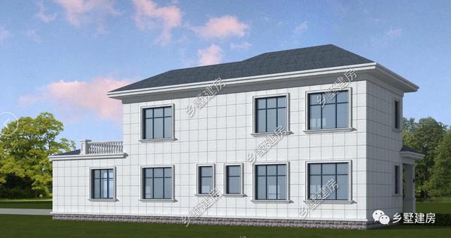 造價(jià)經(jīng)濟(jì)，施工簡(jiǎn)單的二層小別墅戶型，屋頂錯(cuò)落有致，十分有韻味，實(shí)在是農(nóng)村建房上上之選！