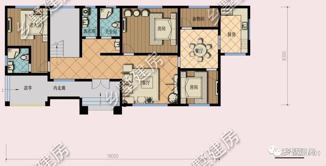 造價(jià)經(jīng)濟(jì)，施工簡(jiǎn)單的二層小別墅戶型，屋頂錯(cuò)落有致，十分有韻味，實(shí)在是農(nóng)村建房上上之選！